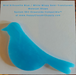Bird Silhouette Blue / White Wispy Semi-Translucent Water Jet PreCut System 96® Oceanside Compatible™ Waterjet Cut Fusible Glass Shape Happy Glass Art Supply www.happyglassartsupply.com