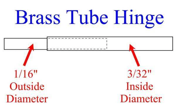 Stained Glass Box Hinge - Brass inner and outer tube, 5 pack Happy Glass Art Supply www.HappyGlassArtSupply.com
