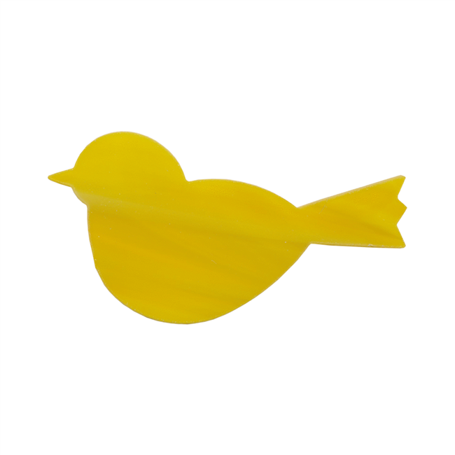 Bird Silhouette Yellow Wispy PreCut Oceanside Compatible Happy Glass Art Supply www.HappyGlassArtSupply.com