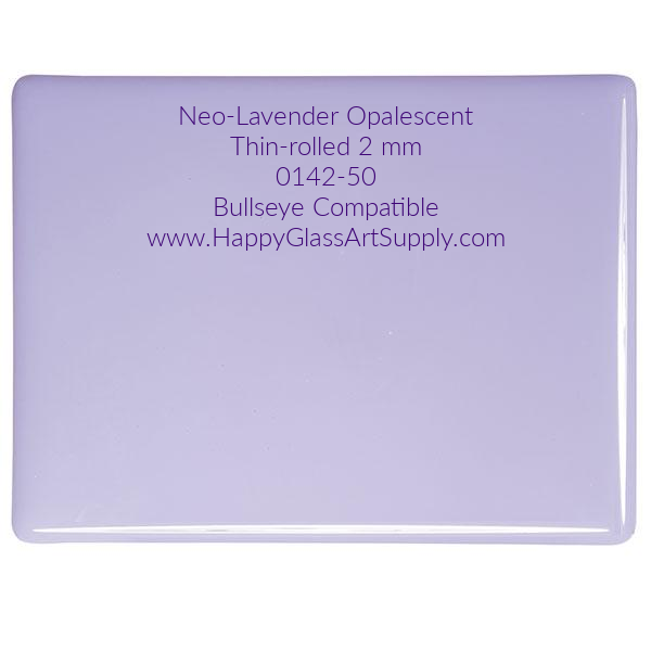 0142-50 000142-0050 Neo-Lavender Opalescent, Thin-rolled, 2 mm, Fusible Coe 90 Bullseye Compatible Sheet Glass at www.happyglassartsupply.com Happy Glass Art Supply