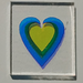 CBS Dichroic Technicolor Heart ( Small size ), Thin Clear Oceanside Compatible™ System 96® Fusible Glass Coe96 Coe 96 Happy Glass Art Supply www.HappyGlassArtSupply.com 02