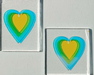 CBS Dichroic Technicolor Heart ( Small size ), Thin Clear Oceanside Compatible™ System 96® Fusible Glass Coe96 Coe 96 Happy Glass Art Supply www.HappyGlassArtSupply.com 10