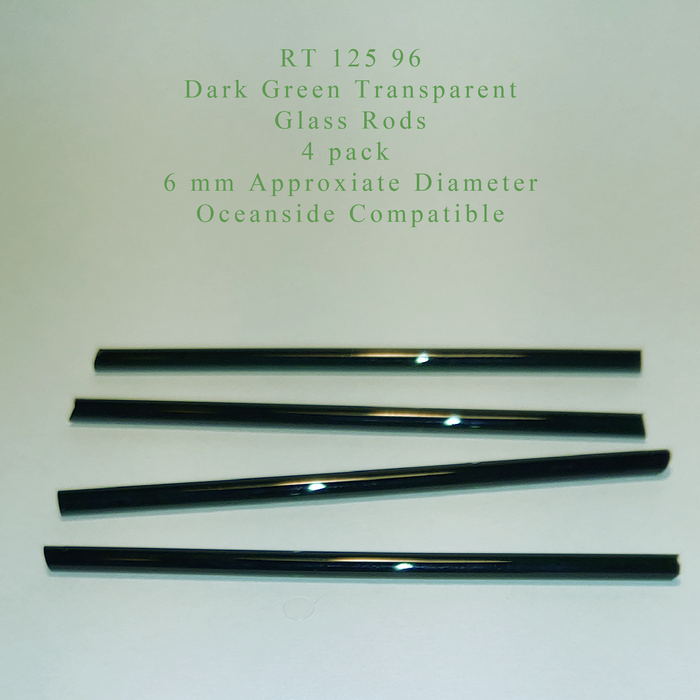 Dark Green Transparent RT-125-96 Glass Rods Coe96 Oceanside Compatible™ System 96® Glass Fusion Glass Fusing Warm Glass Glass Rods for Beadwork Bead Making Mosaic dots Happy Glass Art Supply www.happyglassartsupply.com
