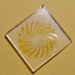 CBS Dichroic Laser Etched Medium on Thin Clear Oceanside Compatible™ System 96® Approximate size of the Medium Lasered Dichroic area is: 3/4 Inch Happy Glass Art Supply www.HappyGlassArtSupply.com