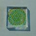 CBS Dichroic Laser Etched Small on Thin Clear Oceanside Compatible™ System 96® Approximate size of the Small laser Lasered Dichroic area is 1/2 Inch Happy Glass Art Supply www.HappyGlassArtSupply.com