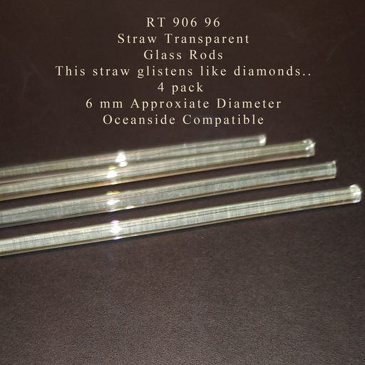 Straw Transparent RT-906-96 Glass Rods Coe96 Oceanside Compatible™ System 96® Glass Fusion Glass Fusing Warm Glass Rods for Beadwork Bead Making Mosaic dots Happy Glass Art Supply www.happyglassartsupply.com