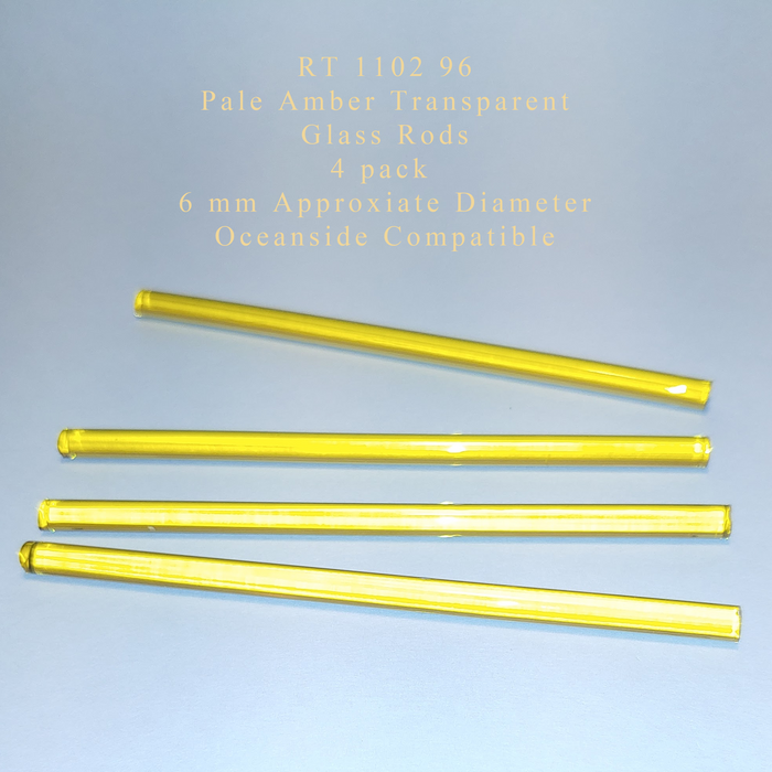Pale Amber Transparent RT-1102-96 Glass Rods Coe96 Oceanside Compatible™ System 96® Glass Fusion Glass Fusing Warm Glass Rods for Beadwork Bead Making Mosaic dots Happy Glass Art Supply www.happyglassartsupply.com