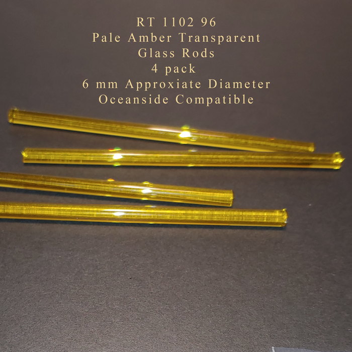 Pale Amber Transparent RT-1102-96 Glass Rods Coe96 Oceanside Compatible™ System 96® Glass Fusion Glass Fusing Warm Glass Rods for Beadwork Bead Making Mosaic dots Happy Glass Art Supply www.happyglassartsupply.com