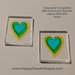CBS Dichroic Technicolor Heart ( Small size ), Thin Clear Oceanside Compatible™ System 96® Fusible Glass Coe96 Coe 96 Happy Glass Art Supply www.HappyGlassArtSupply.com 12