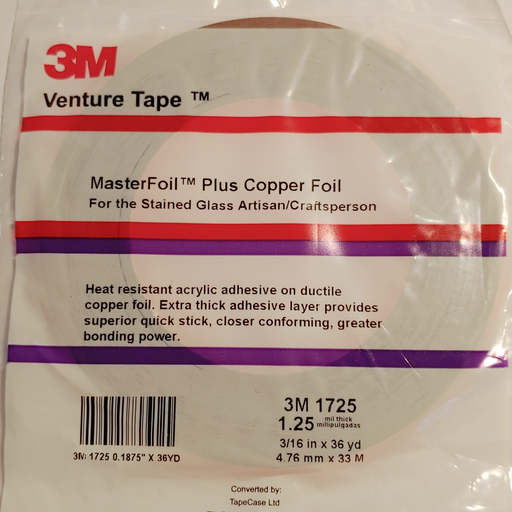 Black Back Copper Foil Tape (1/4 in.) 1.0 mil – Little Glass Art