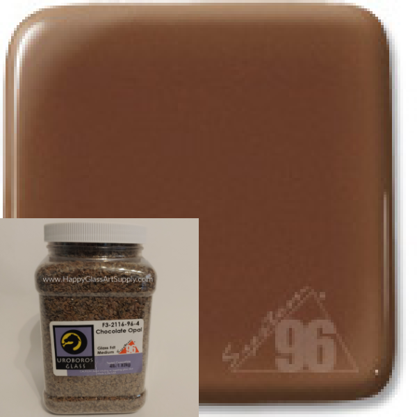 F3-2116-96 Chocolate Brown Opal Glass Medium Frit System96 Oceanside Compatible Fusible Glass 4lb Coe 96 System 96 Happy Glass Art Supply www.HappyGlassArtSupply.com