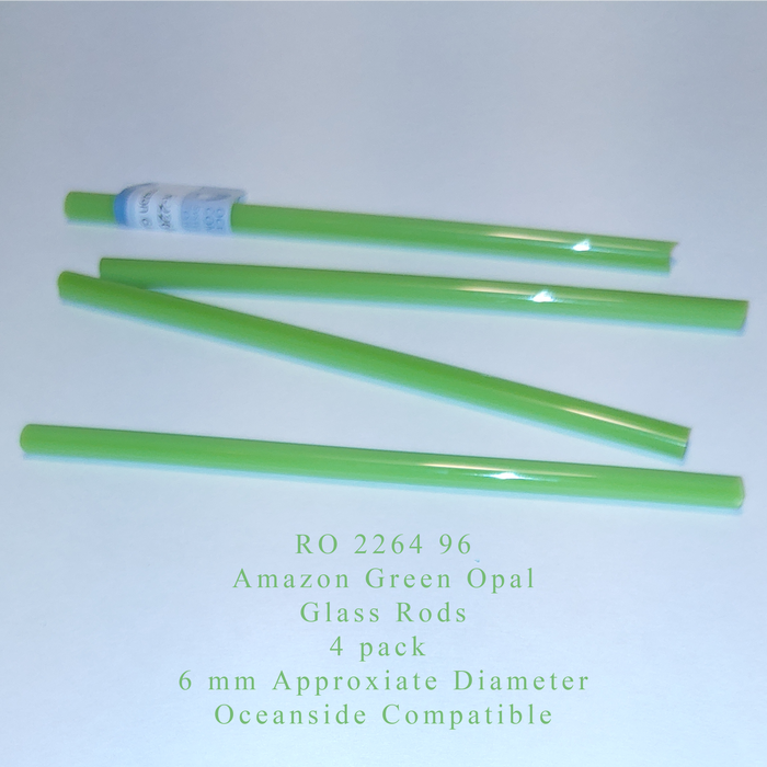 Amazon Green Opal RO-2264-96 Glass Rods Coe96 Oceanside Compatible™ System 96® Glass Fusion Glass Fusing Warm Glass Opalized Opalescent Glass Rods for Beadwork Bead Making Mosaic dots Happy Glass Art Supply www.happyglassartsupply.com