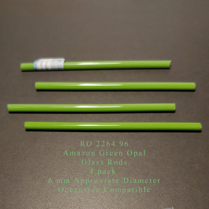 Amazon Green Opal RO-2264-96 Glass Rods Coe96 Oceanside Compatible™ System 96® Glass Fusion Glass Fusing Warm Glass Opalized Opalescent Glass Rods for Beadwork Bead Making Mosaic dots Happy Glass Art Supply www.happyglassartsupply.com