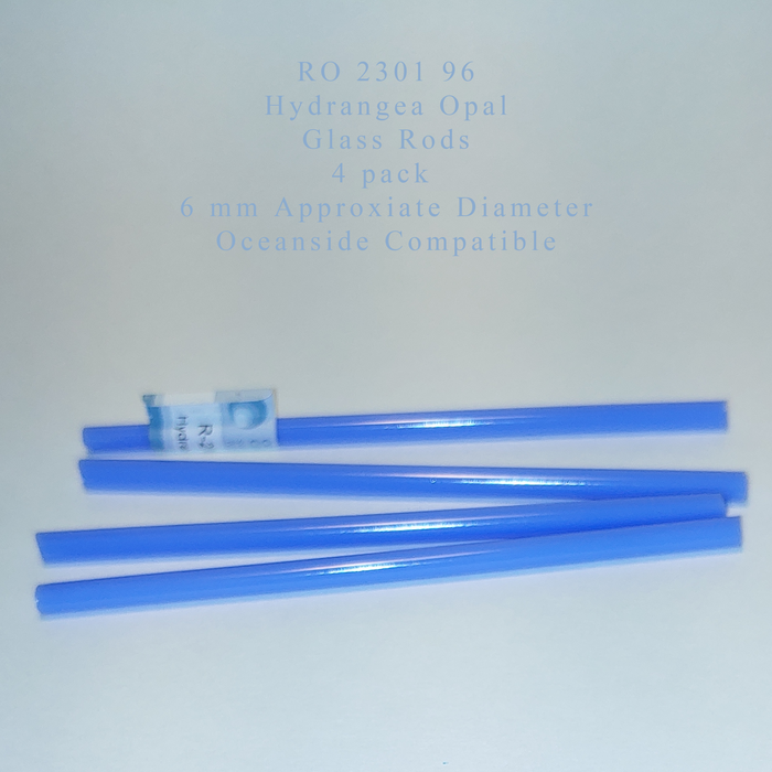 Hydrangea Opal RO-2301-96 Glass Rods Coe96 Oceanside Compatible™ System 96® Glass Fusion Glass Fusing Warm Glass Opalized Opalescent Glass Rods for Beadwork Bead Making Mosaic dots Happy Glass Art Supply www.happyglassartsupply.com