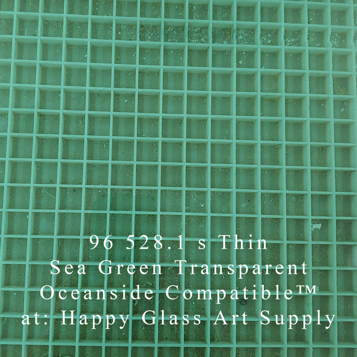 Sea Green Transparent System96 Oceanside Compatible™ Coe96 Fusible Glass Fine Frit Happy Glass Art Supply www.happyglassartsupply.com