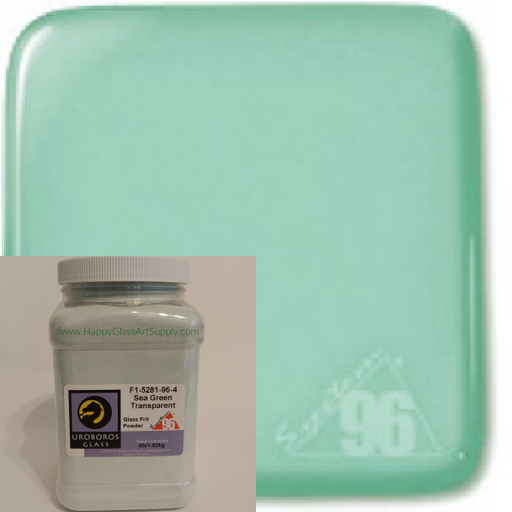 F1-5281-96 Sea Green Transparent Glass Powder Frit System96 Oceanside Compatible Fusible Glass 4lb Coe 96 System 96 Happy Glass Art Supply www.HappyGlassArtSupply.com