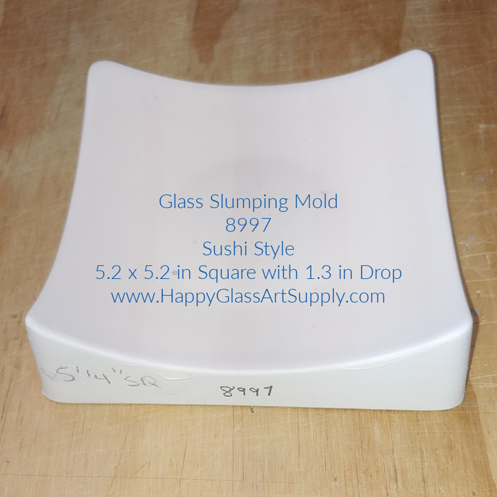 Square Slumper B, 5.2 in (13 cm), Slumping Mold 008997-MOLD-M-EACH Happy Glass Art Supply www.HappyGlassArtSupply.com