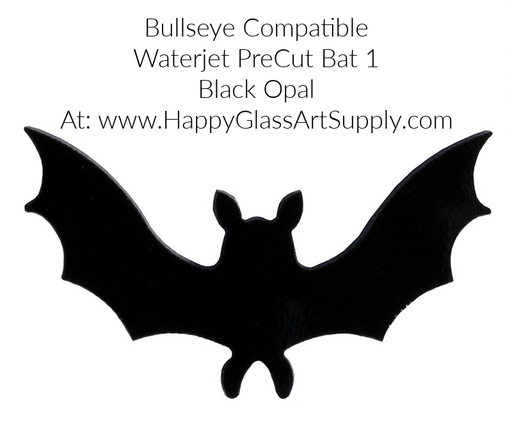 Bullseye Compatible Bat Style 1 Waterjet PreCut www.HappyGlassArtSupply.com