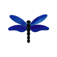 Dragonfly Small Blue Wings PreCut System 96® Happy Glass Art Supply www.happyglassartsupply.com