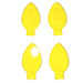 Christmas Light Bulbs set of 4 Yellow Translucent all Transparent Water Jet PreCut System 96® Fusible Xmas Light Oceanside Compatible Happy Glass Art Supply.com www.happyglassartsupply.com