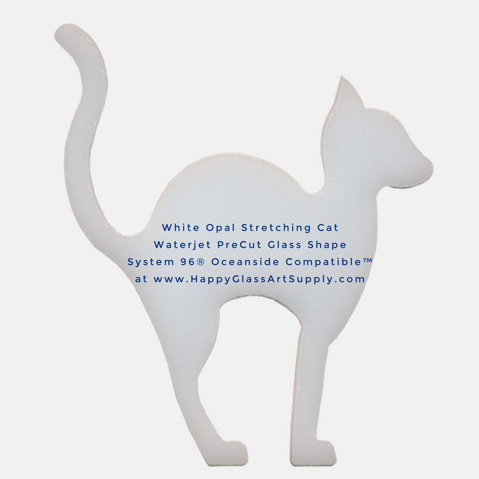 Cat Stretching White Opal PreCut System 96®