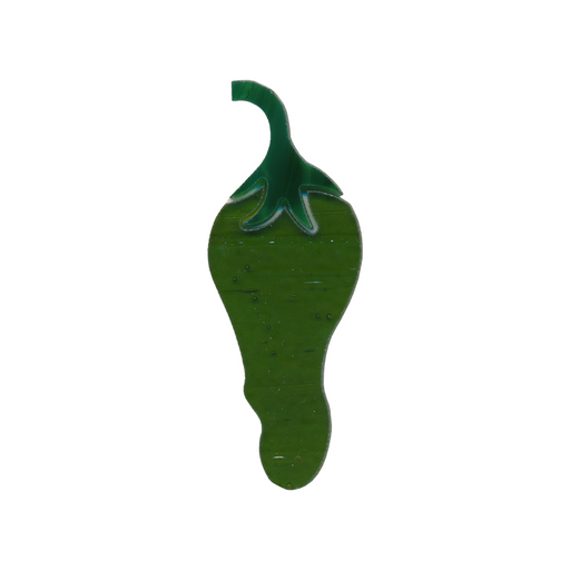Chili Pepper Dark Green Opal PreCut System 96® System 96® Oceanside Compatible™ Waterjet Cut Fusible Glass Shape Happy Glass Art Supply www.happyglassartsupply.com