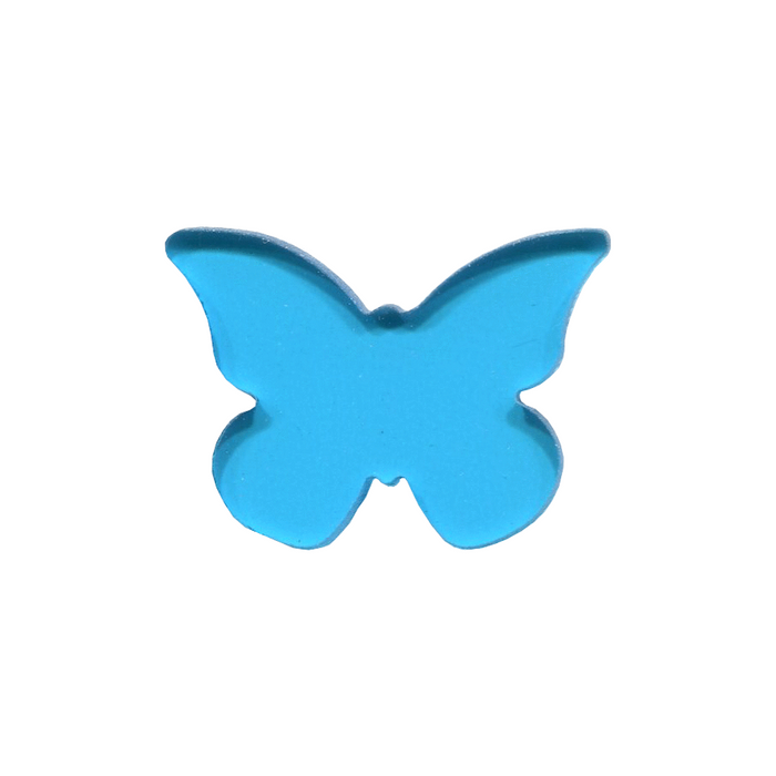 96-505-Bt Butterfly #1 Sky Blue Transparent PreCut System 96® Oceanside Compatible™ Waterjet Cut Fusible Glass Shape Happy Glass Art Supply www.happyglassartsupply.com