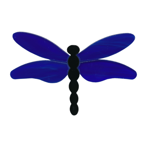 Dragonfly Large Blue Wings PreCut System 96® Happy Glass Art Supply www.happyglassartsupply.com