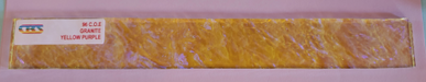 CBS Dichroic Yellow Purple on Clear Granite Oceanside Compatible™ System 96 ® Coatings by Sandberg Happy Glass Art Supply www.happyglassartsupply.com