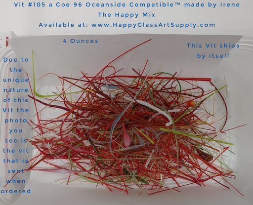 The Happy Mix of Vitrograph, Vitrigraph and Vit System 96® Oceanside Compatible™ Coe 96 Happy Glass Art Supply www.HappyGlassArtSupply.com