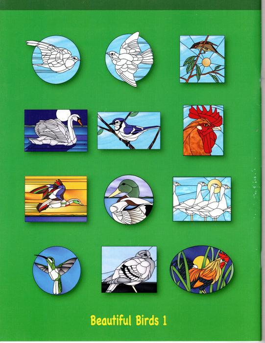 Beautiful Birds 1 Glass Art Pattern Book by Jean Beaulieu Happy Glass Art Supply www.happyglassartsupply.com