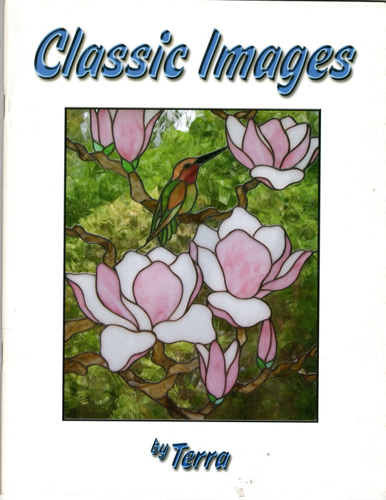 Classic Images Stained Glass Art Pattern Book by Terra Full sized floral patterns Happy Glass Art Supply www.happyglassartsupply.com