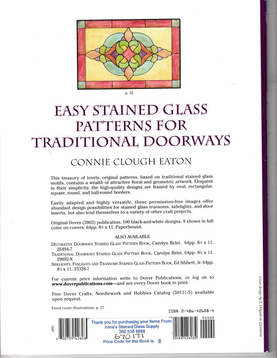 Doorways, Windows & Transoms Stained Glass Pattern Book (Dover Crafts:  Stained Glass)