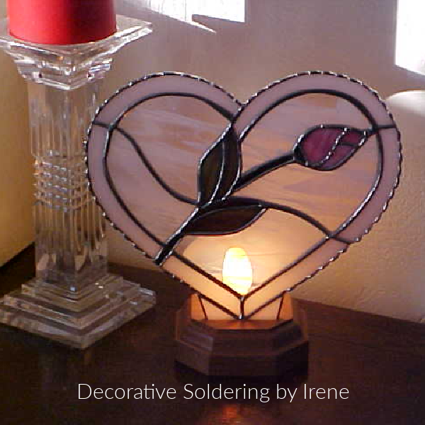 Irene Richardson Glass Artists decorative soldering 63/37 stained glass solder victory white metals Happy Glass Art Supply www.happyglassartsupply.com 6337