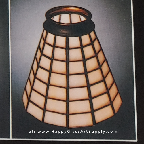 Mini Lamp Shade Shades Designs Patterns Miniature Lamp Form Kit for Sconces, Desk Lamps and Ceiling Fans Stained Glass Fused Glass Shades Happy Glass Art Supply www.HappyGlassArtSupply.com