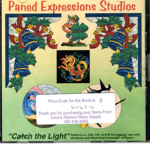 Paned Expression Studios Pattern CD, Catch the Light Happy Glass Art Supply www.happyglassartsupply.com