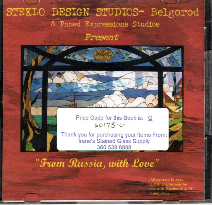 Paned Expression Studios Pattern CD, From Russia, With Love Glass Art Supply www.happyglassartsupply.com