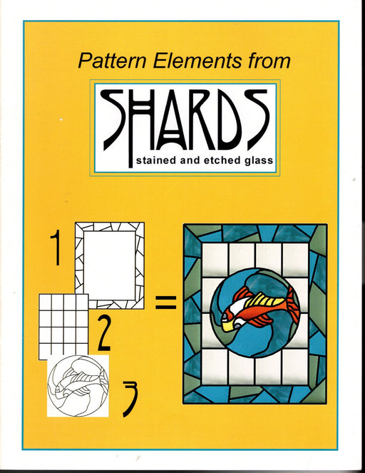Pattern Elements from Shards Designs Stained Glass & Etched Glass Art Pattern Book by Kai Colombo 6 stained glass or mosaic border designs, 8 Medallion designs, 7 grid designs some color examples for great inspiration and great information on designing shared by Kai Colombo A terrific Glass Artist Gift Present Happy Glass Art Supply www.happyglassartsupply.com