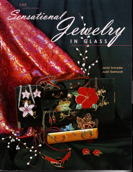 Sensational Jewelry in Glass, Instructional Glass Art Book by Janet Schrader & Judit Gebhardt •	Inside are: •	Color Photos •	This Jewelry in Glass guides you through wire knitting, different chain styles, Cross-needle bead weaving in such step-by-step instructions and illustrations •	Earring, pendant and lapel pin creation using glass art and several wire knitting and cross needle bead weaving techniques A terrific Glass Artist Gift Present Happy Glass Art Supply www.happyglassartsupply.com