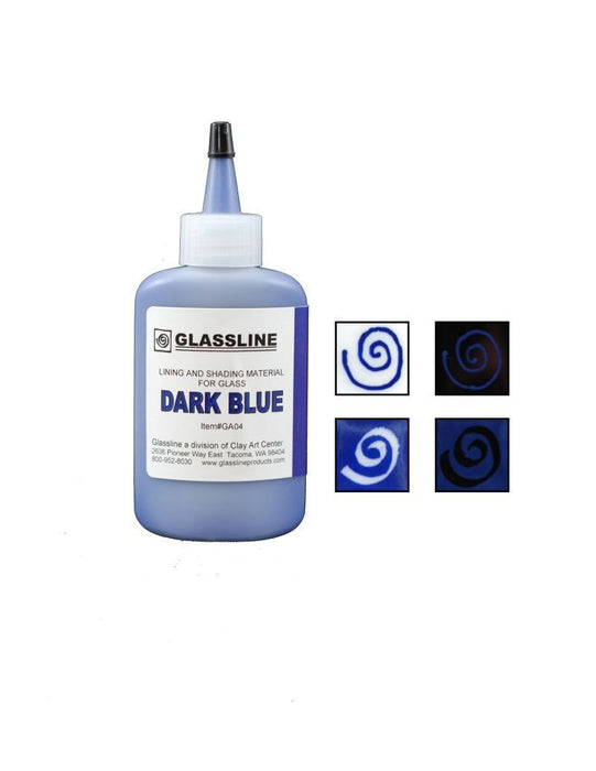 Dark Blue - Glassline Fusing Paint Pen GA 04 at www.happyglassartsupply.com
