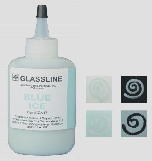Blue Ice - Glassline Fusing Paint Pens GA 47 at www.happyglassartsupply.com