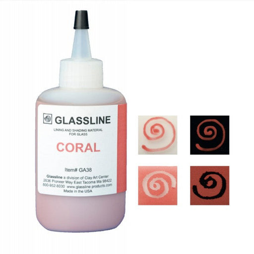 Coral - Glassline Fusing Paint Pen GA 38 at www.happyglassartsupply.com