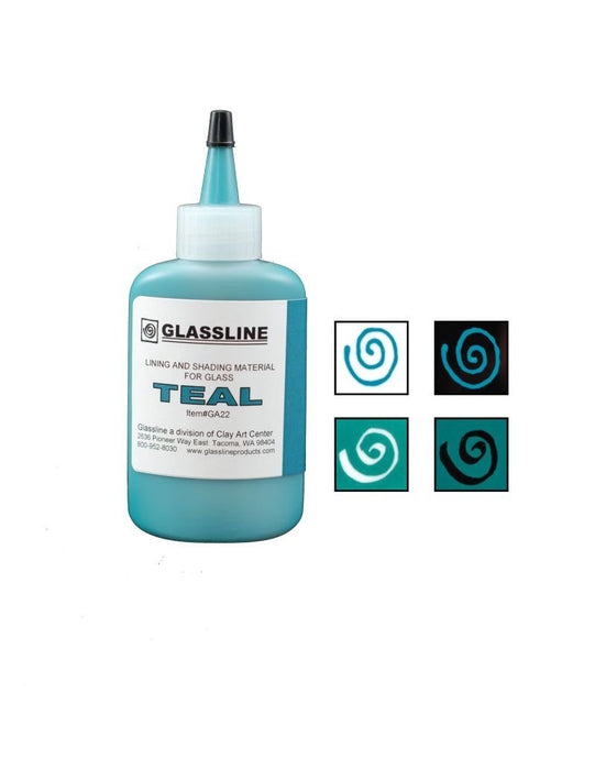 Teal Glassline Fusing Paint Pen GA 22 at www.happyglassartsupply.com  Oceanside glass amazon aae delphi