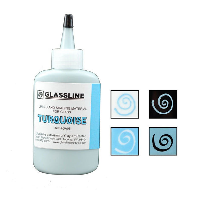 Turquoise Glassline Fusing Paint pen GA 05 at www.happyglassartsupply.com  Oceanside glass amazon aae delphi